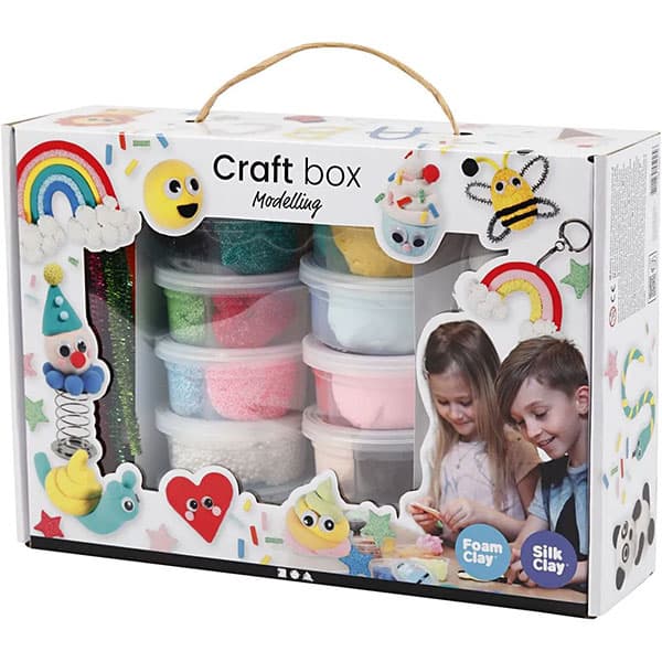 Pysselset Lera - Foam Clay och Silk Clay