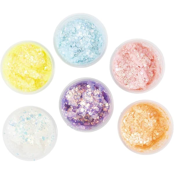 Glitter Clay Lera - Pastellfärger - 6 Färger x 20 ml