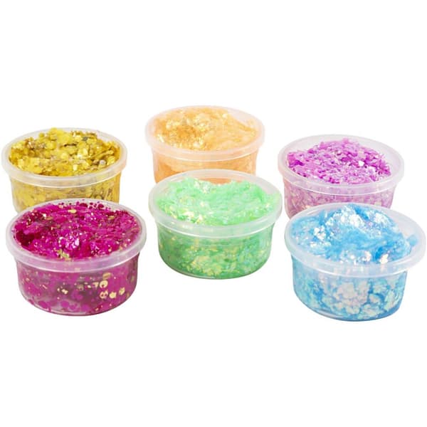 Glitter Clay Lera - Mixade färger - 6 Färger x 20 ml