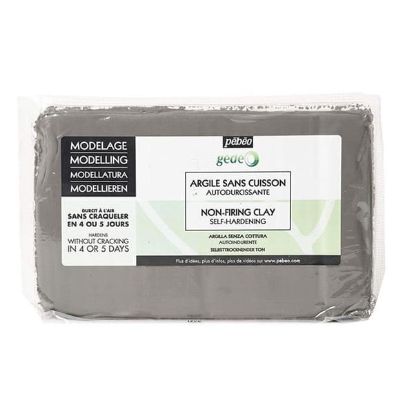 Självhärdande lera - Gédéo - 1,5Kg - Betonggrå - Ingen bakning - Naturliga fibrer