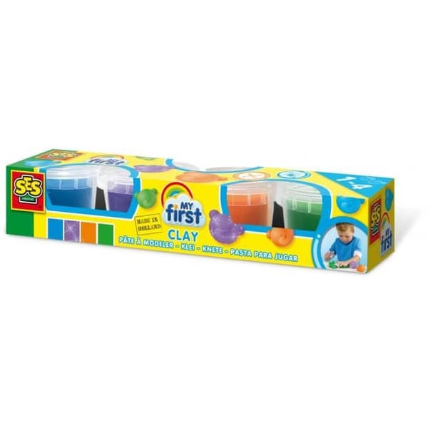 Modellerlera - SES Creative - Flerfärgad - 4 x 90 gram - För barn 1 till 10 år - Mixad