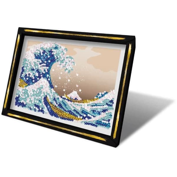 Kit för kreativt skapande - LANSAY - Kollektion Paljetter - Den Stora Vågen - Hokusai - Från 14 år