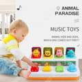 Miniatyrbild 2 av 4: TD® Baby Music Press Pop-up Utbildningsleksaker För Barn Kognitiv Intelligens Djur Lek Peekaboo Leksak