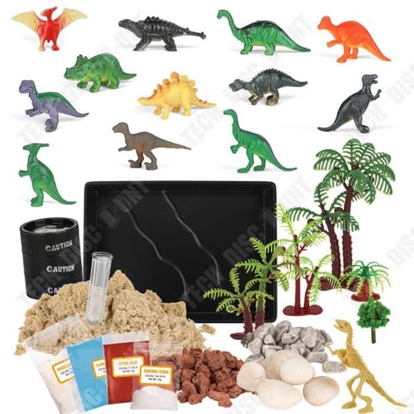 TD® handgjorda gör-det-själv-leksaker, dinosauriehabitat, leksaker för vulkanutbrottsexperiment, presenter till barn
