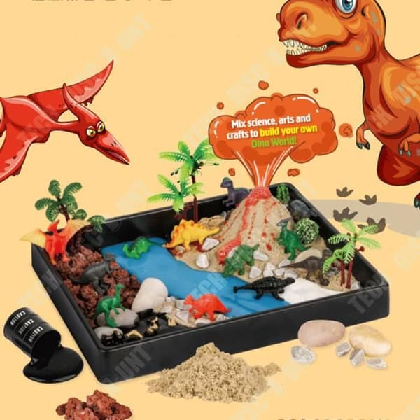 TD® handgjorda gör-det-själv-leksaker, dinosauriehabitat, leksaker för vulkanutbrottsexperiment, presenter till barn
