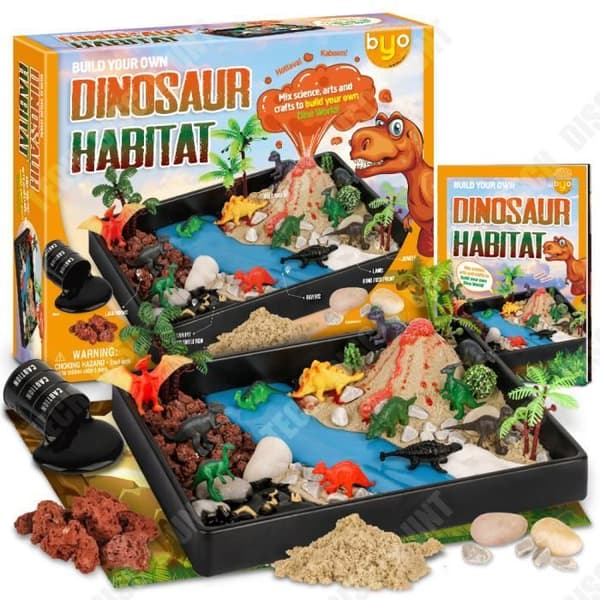 TD® handgjorda gör-det-själv-leksaker, dinosauriehabitat, leksaker för vulkanutbrottsexperiment, presenter till barn