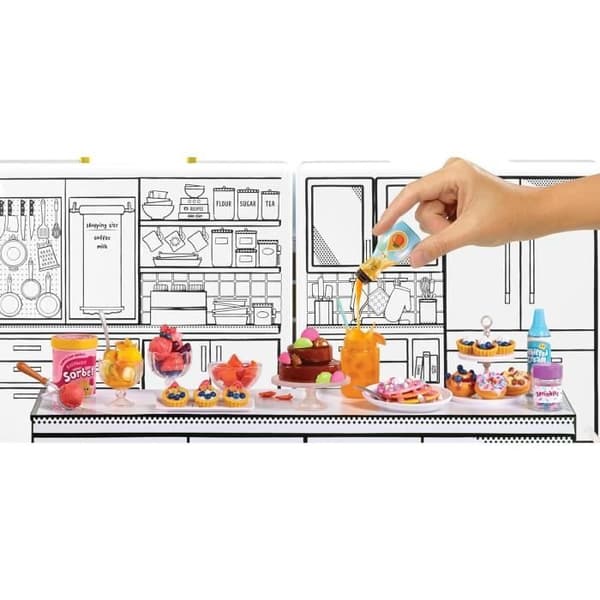 MGAs Miniverse - Miniatyrmatset - Skapande av minirecept i harts - 101 stycken - Transportabel förpackning med handledsrem