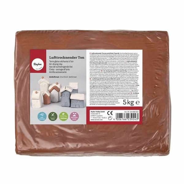 Jord lera - Ej specificerad - 5 kg - Mörkbrun - Lufttorkande - Ej specificerad