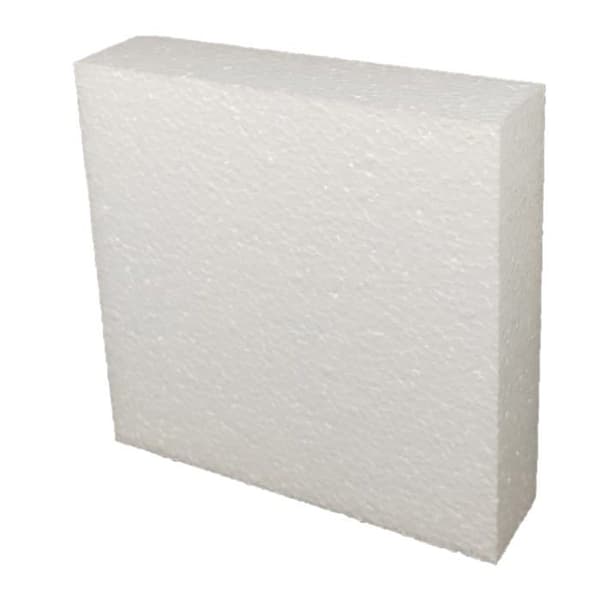 Decoporex skulpturspel - 1 - Set med 4 skumblock för kreativa hobbyer - Vit - 20 cm x 20 cm x 5 cm