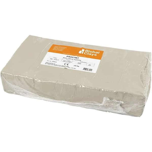 Lera till Drejning - Vit - Bisbal Clay - 10 kg