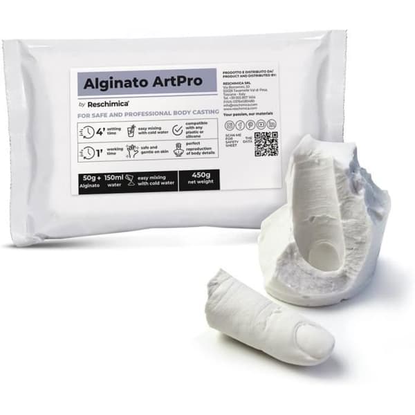 Alginate kromatisk - Alginate ArtPro - 450 gr - Hypoallergen - Långsam härdning - Precist gjutning