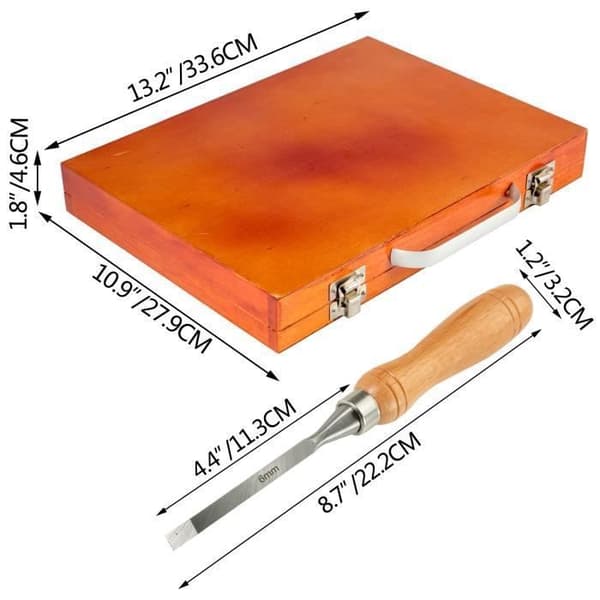 Carving Kit - 12 st Trämejselsatser - VEVOR - 60CRV Professionell förvaringslåda för verktyg
