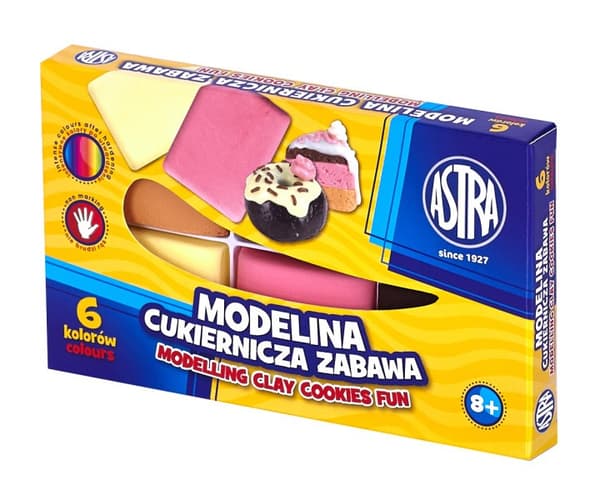 Modellera lera konfektyr kul 6 färger Astra