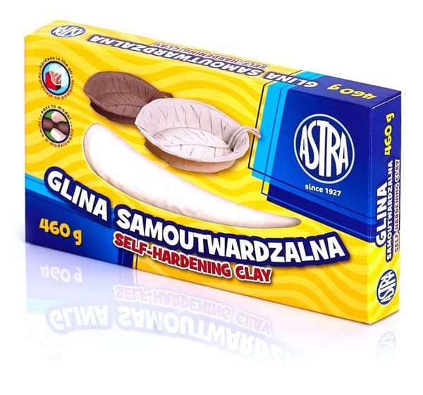 Itsekovettuva savi Astra White