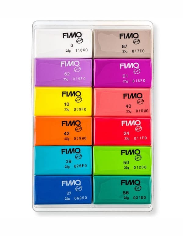 FIMO SOFT termohærdende lersæt, Strålende farver, 12x25g Staedtler