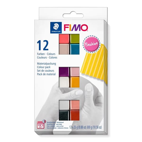 FIMO SOFT lämpökovettuva massasetti Muotivärit 12x25g Staedtler