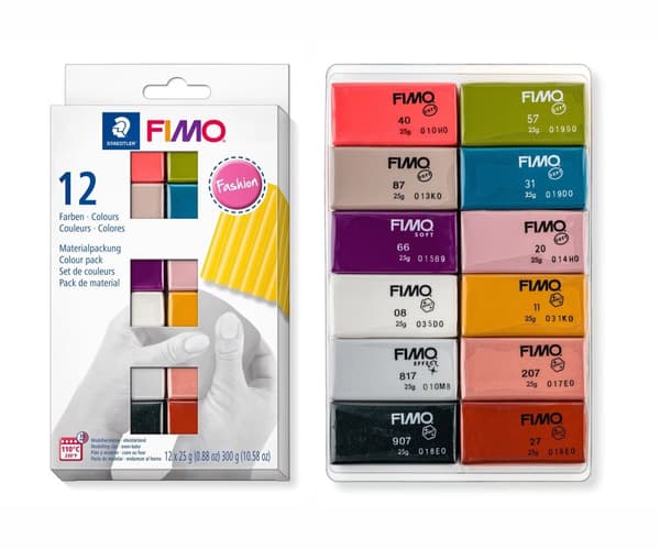 FIMO SOFT härdplastmassaset Modefärger 12x25g Staedtler