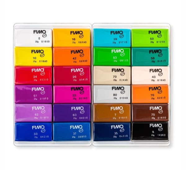 FIMO SOFT termohærdende massesæt Grundfarver 24x25g Staedtler