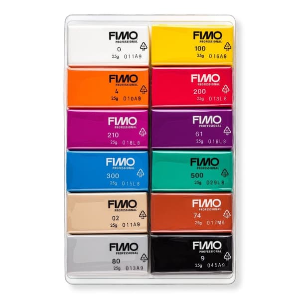 FIMO Professional Termohärdande lera Set Basic Colors 12x25g Staedtler