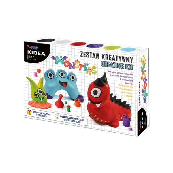 Självhärdande lerset Kidea Monsters