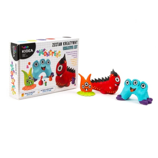 Självhärdande lerset Kidea Monsters