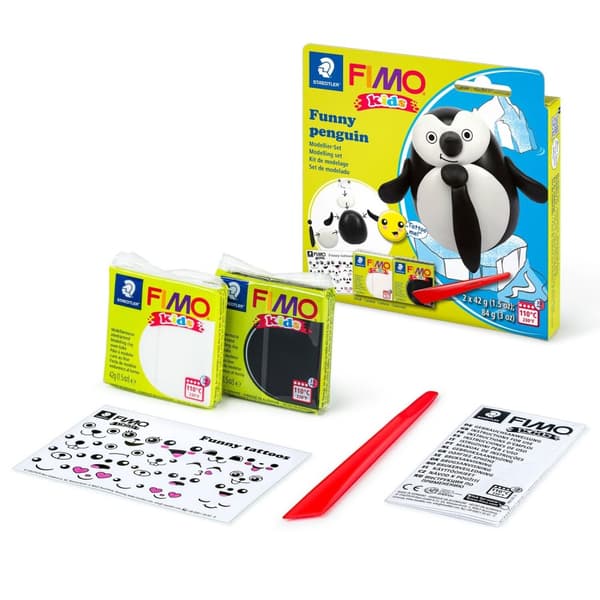 FIMO Kids Set 2x42g + Penguin tillbehör