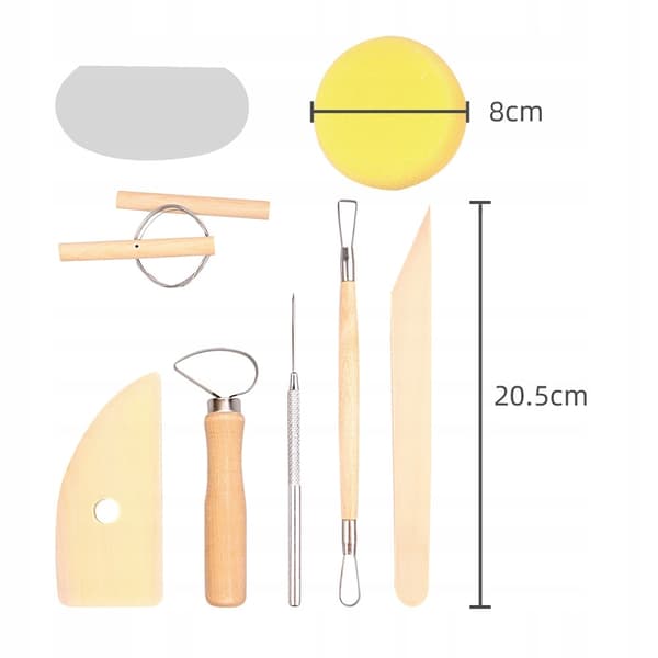 SET MED SKULPTERINGSVERKTYG LERA GIPS 42 ST XXL