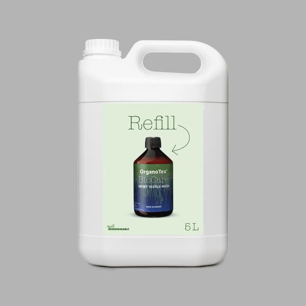 ORGANOTEX BIOCARE SPORT TEXTILE WASH REFILL 5 L, tvättmedel skalplagg Gore-tex