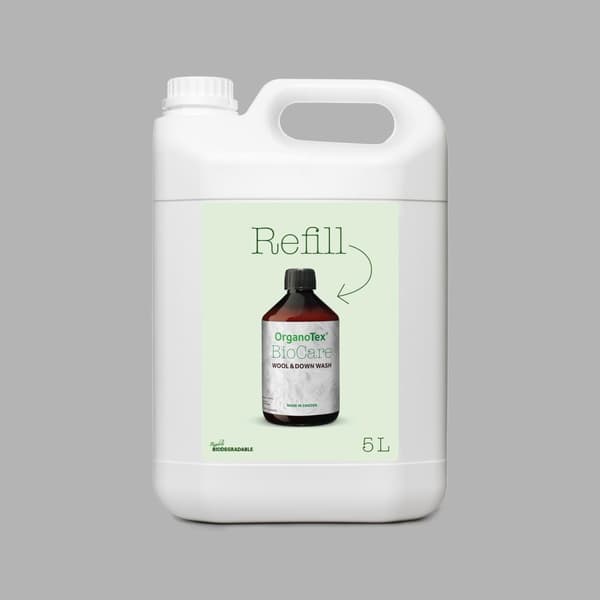 ORGANOTEX BIOCARE WOOL & DOWN WASH REFILL 5 L, tvättmedel ull, tvättmedel dun