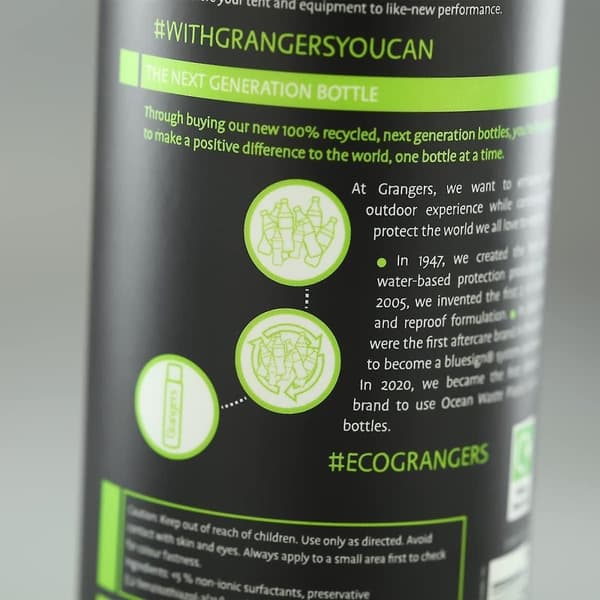 GRANGERS TENT + GEAR CLEANER 500ML, tvätt tält, tvätt båtkapell, tvätt markiser