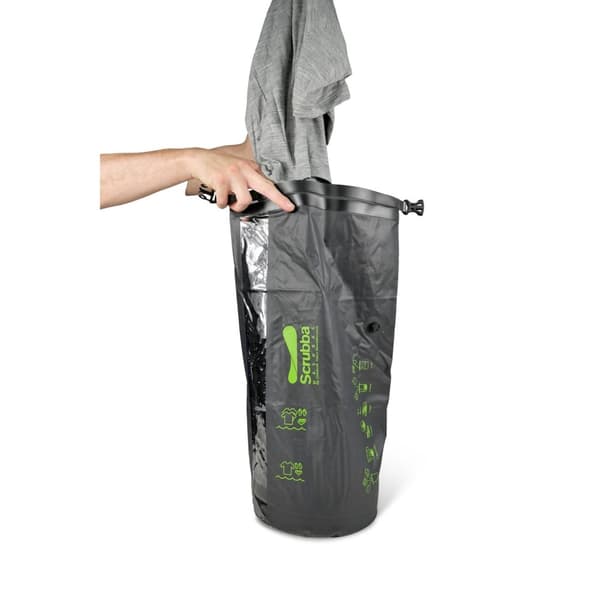 SCRUBBA WASH BAG 13.5L, tvättpåse resa, tvättpåse drybag med inbyggd tvättbräda