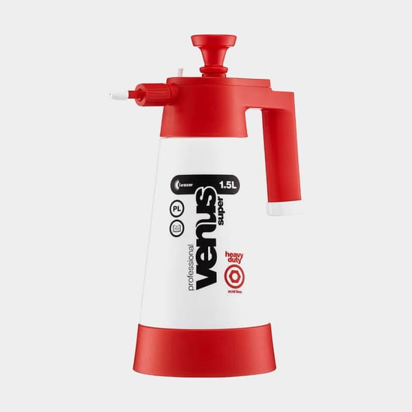 Tryckspruta KWAZAR Super HD Acid, 1.5 liter, för syrabaserade kemikalier, röd