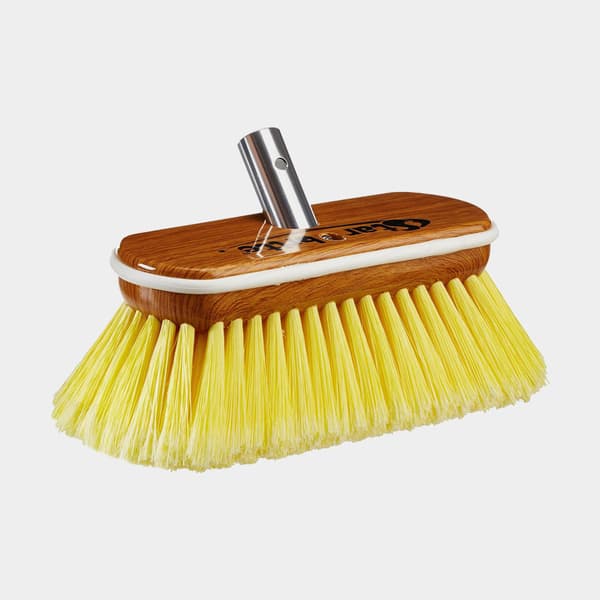 Båtborste med stötskydd Star Brite Premium Synthetic Wood Block with Bumper, Extend-A-Brush-anslutning, mjuk, 20 cm, gul