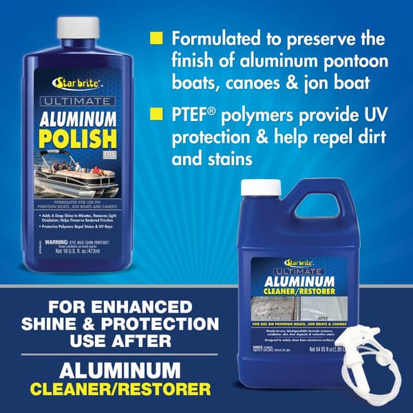 Aluminiumrengöring Star Brite Ultimate Aluminium Cleaner &amp; Restorer, färdigblandad, med spraymunstycke, 1.89 liter