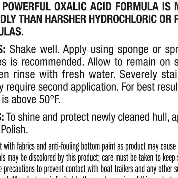 Vattenlinjerengöring med oxalsyra Star Brite Hull Cleaner, färdigblandad, 3.78 liter