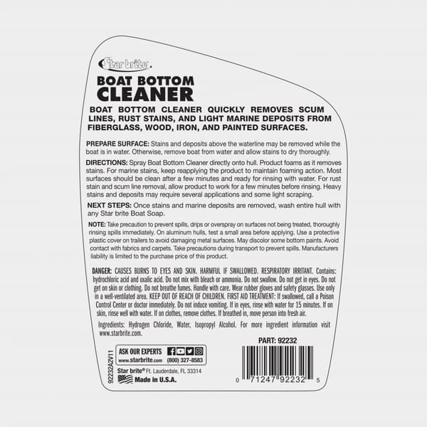 Skrovrengöring med oxalsyra Star Brite Boat Bottom Cleaner, färdigblandad, spray, 1 liter