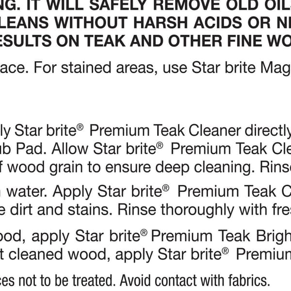 Teakrengöring Star Brite Premium Teak Cleaner, 1 liter