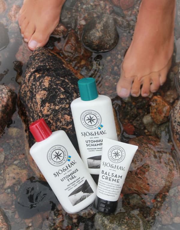 Sommarkit Sjö &amp; Hav Nr. 3 (utomhustvål, utomhusschampo &amp; balsam creme)