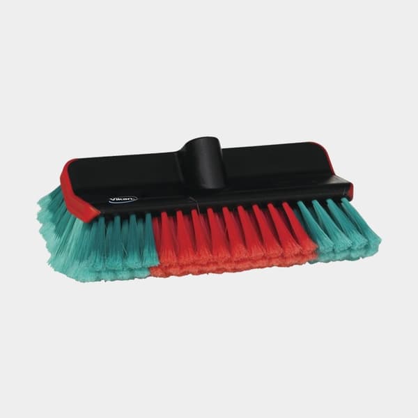 Båtborste Vikan High/Low, medium, 28 cm, röd/grön