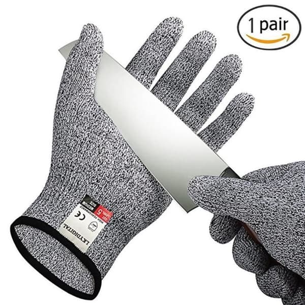 HUSHÅLLSHANDSKA, Skärskyddshandskar, Halkfri, Filékniv, Skyddande kökshandskar för - WHITE[F6328]