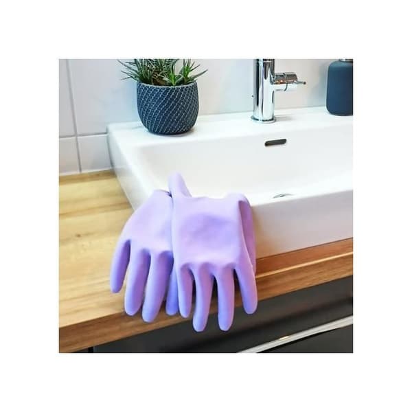 Handskar i latex Extra Comfort, storlek: M, lila
