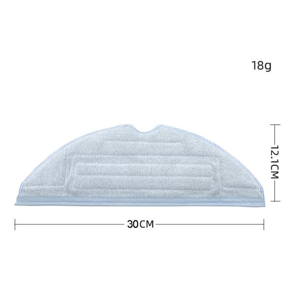 INF Moppepude til Xiaomi Roborock S7/T7S/T7S Plus Microfiber Grey 4-pack - Effektiv rengøring med holdbart design