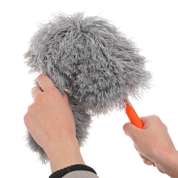 Dammsats Microfiber Duster med 3 förlängningsstolpar 5,54FT rengöringskit med 3 tillbehör Mikrofibermopp Flexibel Duster Feather Duster för