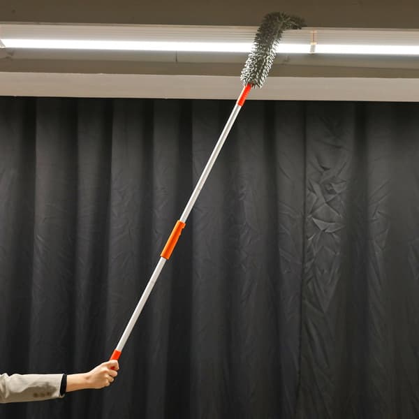 Dammsats Microfiber Duster med 3 förlängningsstolpar 5,54FT rengöringskit med 3 tillbehör Mikrofibermopp Flexibel Duster Feather Duster för