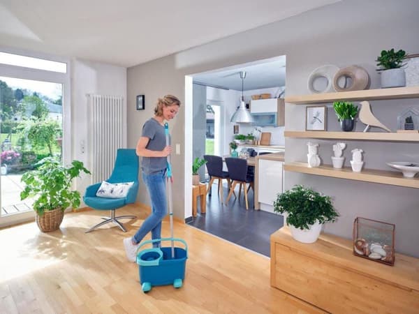 LEIFHEIT Clean Twist Mop Ergo mobilt moppsystem/hink Enkeltank Blå