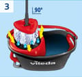 Miniatyrbild 9 av 9: Rotary Mop Vileda TURBO 3in1 mikrofiber 4023103227446 Svart, Röd