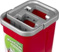 Pikkukuva 9 / 11: Litteä moppi + ämpäri + teleskooppitanko + 2 x mikrokuitutyyny 5,7L Lattianpuhdistus XXL-setti pyörivä pää