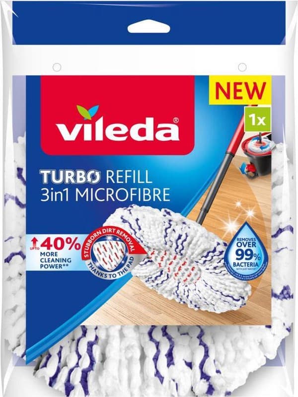 Spin Mop Refill VILEDA TURBO 3in1 Microfiber 1 st Vit
