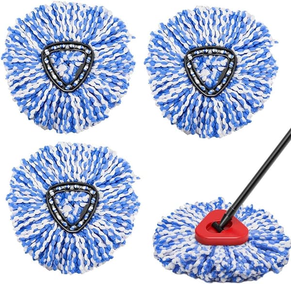 Triangel Spin Mop Ersättningshuvud Flerfärgad