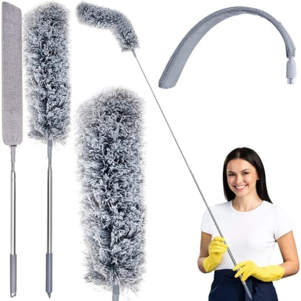 Telescopic dust brush with two attachments - Nemmere rengøring under sofaen - Mop - Easyclean - Duster